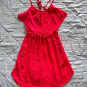 Hot Pink American Eagle Ruffle Dress, Women's XS